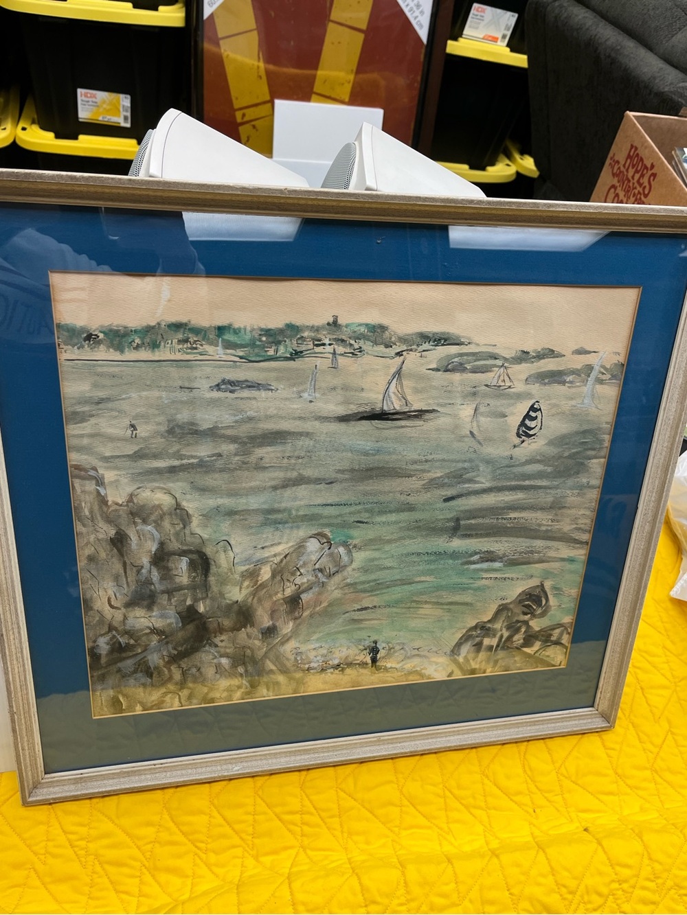 Signed Jean Mellen Costal Painting
